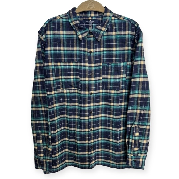 Simply Southern Men’s Casual Button Down Shirt Blue and Green. XXL‎ - Picture 1 of 2